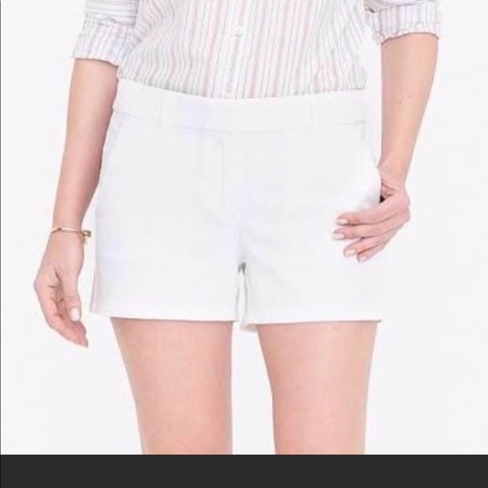 J Crew Broken In Chino White Shorts Size 10